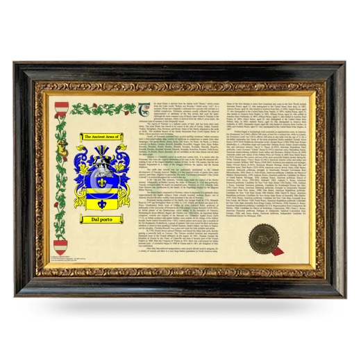 Dal porto Armorial Landscape Framed - Heirloom